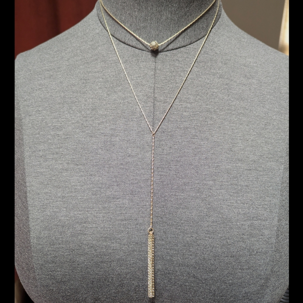 Embellished Y Necklace